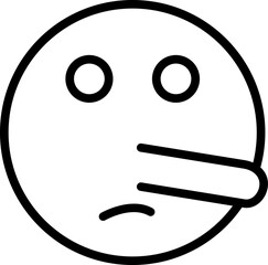 lying Line Icon pictogram symbol visual illustration