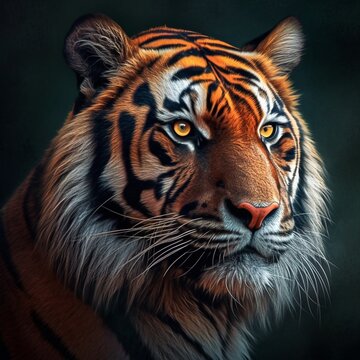 tiger profile picture tiger profile picture.Generative AI