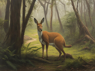 kangaroo in the woods