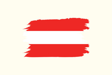 Austria national flag in vector - obrazy, fototapety, plakaty