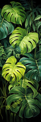 Mysterious Jungle: A Symphony of Wet Leaves,green leaves background,green leaves of a plant,background of leaves