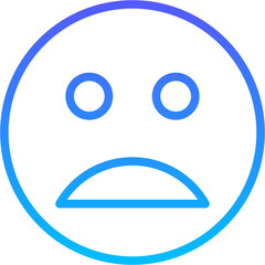 crying Line Gradient Icon pictogram symbol visual illustration