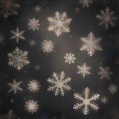 Naklejka na ściany i meble abstract dark tone color snowflake bokeh background