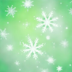 Fototapeta na wymiar abstract green tone color snowflake bokeh background