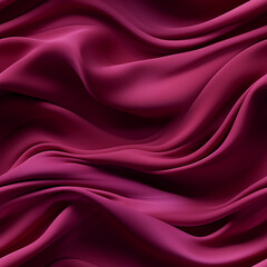 Dark red colored Background of soft draped fabric. Seamless pattern. Beautiful satin silk textured cloth for making clothes and curtains.