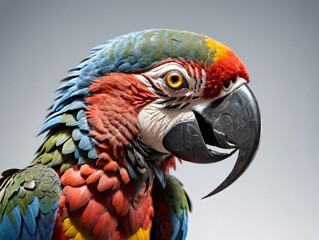 A Colorful Parrot With A Black Beak
