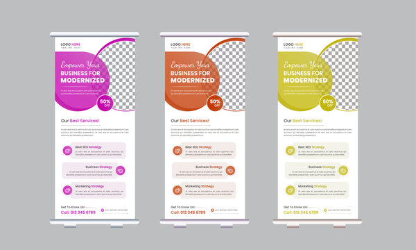 CREATIVE MODERN BUSINESS ROLL-UP BANNER DESIGN TEMPLATE
