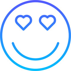 heart eyes Line Icon pictogram symbol visual illustration
