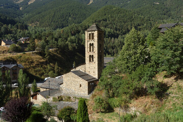  Romanesque church of Sant Climent de Pal, Andorra - obrazy, fototapety, plakaty