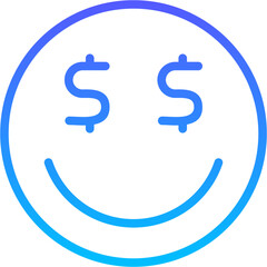 money Line Icon pictogram symbol visual illustration