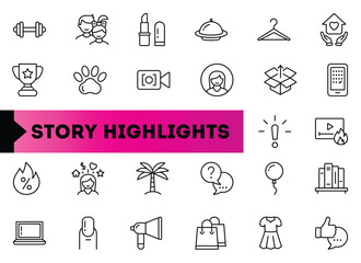 Story Highligts icon set