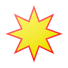 Star Sale price tag starburst icon star empty