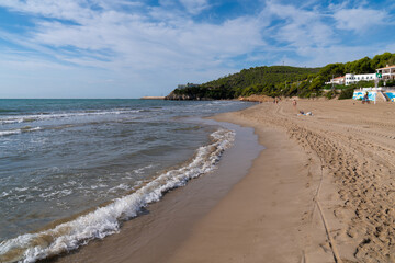 La Concha beach Oropesa del Mar Castellon province Valencian region  Spain between Benicassim and...