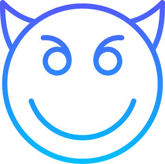 Smiley Emoji Emoticon Line Gradient Icon pictogram symbol visual illustration
