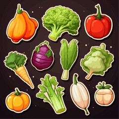 set of vegetables icon