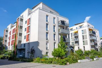 Apartments buildings in a housing development area in Berlin, Germany