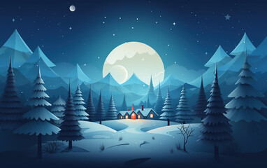 Christmas theme illustration,created with Generative AI tecnology.,