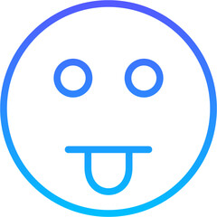 tongue out Line Icon pictogram symbol visual illustration