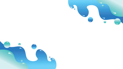 Gradient background with turquoise metaball shapes. Morphing colorful blobs. Vector 3d illustration. Abstract 3d background. Liquid colors. Banner or sign design