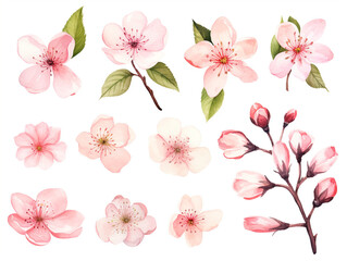 優しい桜　水彩　イラスト