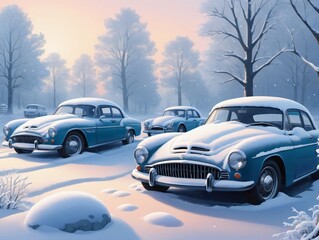 A Scene Of A Snowy Day