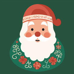 Christmas Santa Clause vector illustrations for posters, banners, backgrounds or greeting cards.
