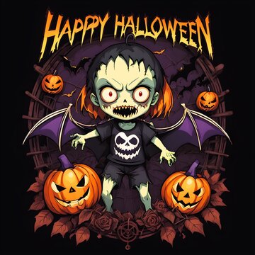 Vintage Halloween Scary Zombie (JPG 300Dpi 6400x6400)