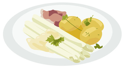 German Food and Snacks White Asparagus