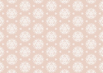 Pattern floral cream symbol abstract geometric symmetry tribal style retro vintage classic wallpaper backdrop template illustration decorative publication textile fabric texture cloth rug tile