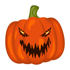 halloween pumpkin isolated on white background