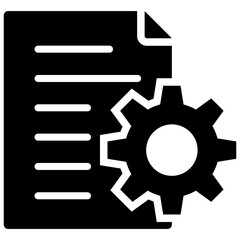 Obraz premium Document Manager Glyph Icon