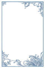 Luxury Floral border frame PNG transparent background