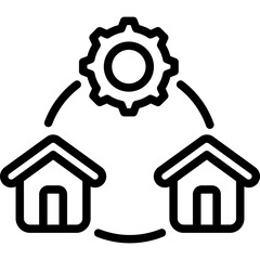 Property Management Outline Icon