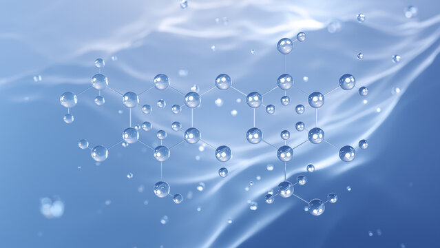 trehalose molecular structure, 3d model molecule, disaccharides, structural chemical formula view from a microscope