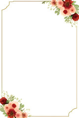 Flower Invitation frame border PNG transparent background