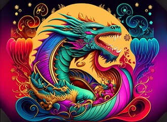 2024 dragon year, new year of the dragon, dragon year, wallpaper dragon, animal dragon, gold dragon, Abstract dragon as a symbol of the year 2024