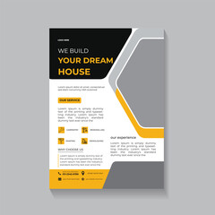 Modern Construction Business Flyer Template, handyman home repair flyer.