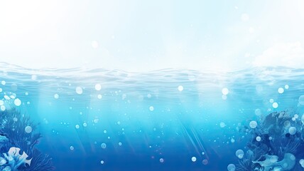 Sea, ocean water. Web banner with copy space