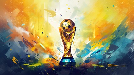 World cup. Web banner with copy space - obrazy, fototapety, plakaty
