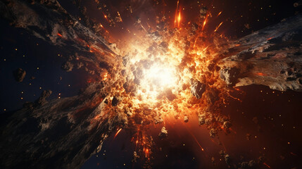 supernova explosion in outer space