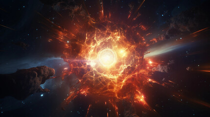 supernova explosion in outer space