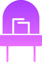LED Light Glyph Gradient Icon pictogram symbol visual illustration