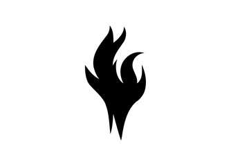 Naklejka premium Fire Icon. Tattoo. Vector. Flame. Icon. Sign. Symbol. Flaming. Bonfire. Burning. Fiery. Flammable. Inferno. Hell. Heat. Afire.