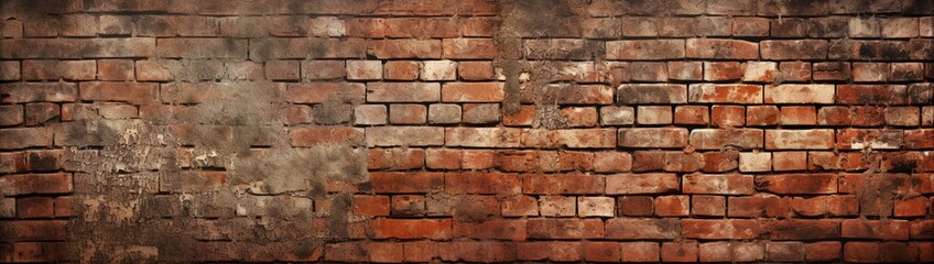 A vintage brick wall with distressed textures, offering a rustic backdrop for your creative messages or designs, all captured in high-definition