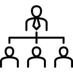 Organization Structure Outline Icon