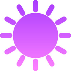 Sun Glyph Gradient Icon pictogram symbol visual illustration