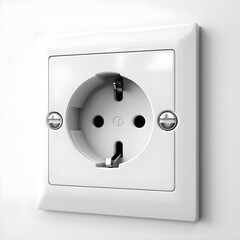 electrical outlet isolated on white
