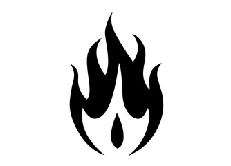 Fire Icon. Tattoo. Vector. Flame. Icon. Sign. Symbol. Flaming. Bonfire. Burning. Fiery. Flammable. Inferno. Hell. Heat. Afire.