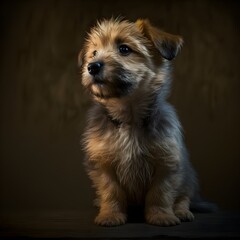 norfolk terrier puppyphotographic quailitypictureprofessional lighting  - obrazy, fototapety, plakaty