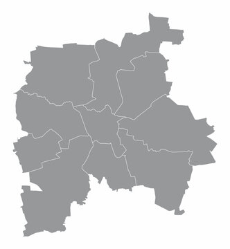 Leipzig city administrative map